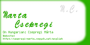 marta csepregi business card