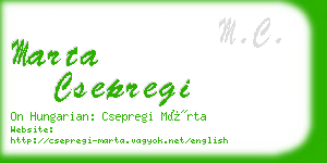 marta csepregi business card